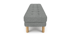 Modsy Bench Silindir Ahşap Ayak - Keten