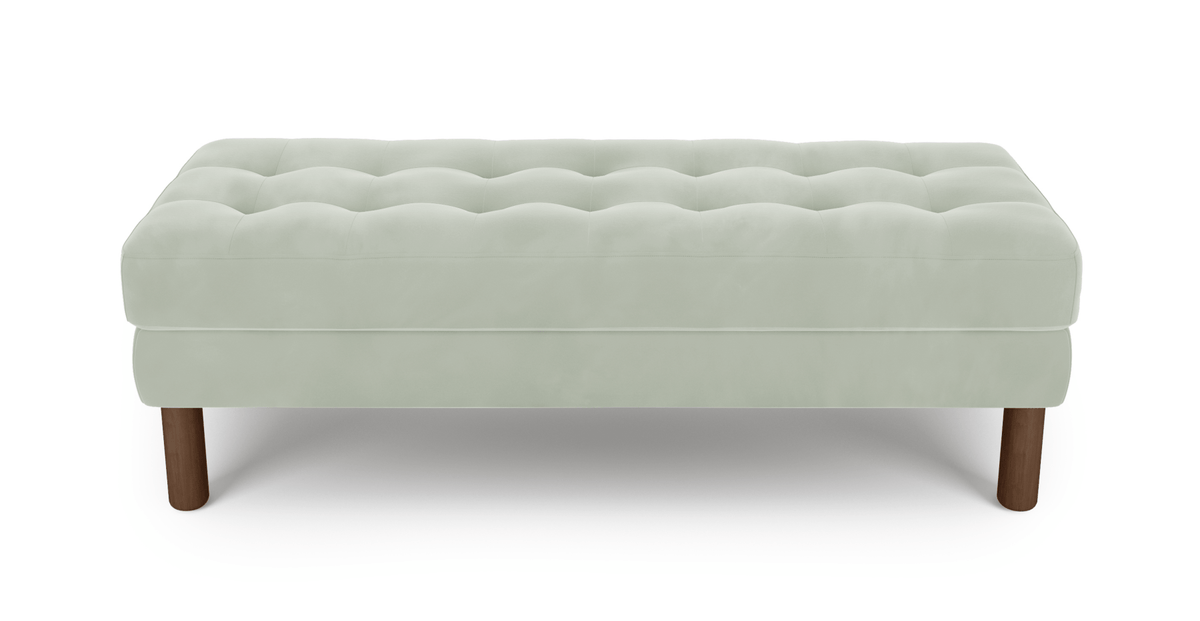 Modsy Bench Silindir Ahşap Ayak - Kadife