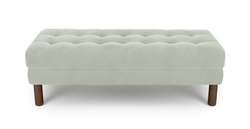 Modsy Bench Silindir Ahşap Ayak - Kadife