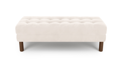 Modsy Bench Silindir Ahşap Ayak - Kadife