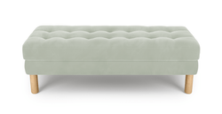 Modsy Bench Silindir Ahşap Ayak - Kadife