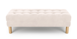 Modsy Bench Silindir Ahşap Ayak - Kadife