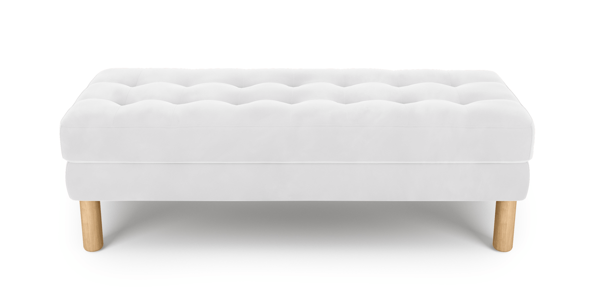 Modsy Bench Silindir Ahşap Ayak - Kadife