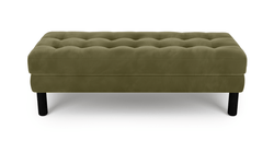 Modsy Bench Silindir Ahşap Ayak - Kadife