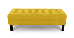 Modsy Bench Silindir Ahşap Ayak - Kadife