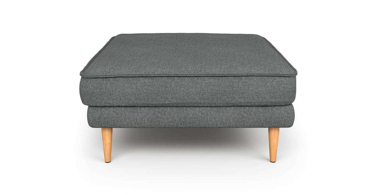 Klem Puf Ahşap Ayak - Keten