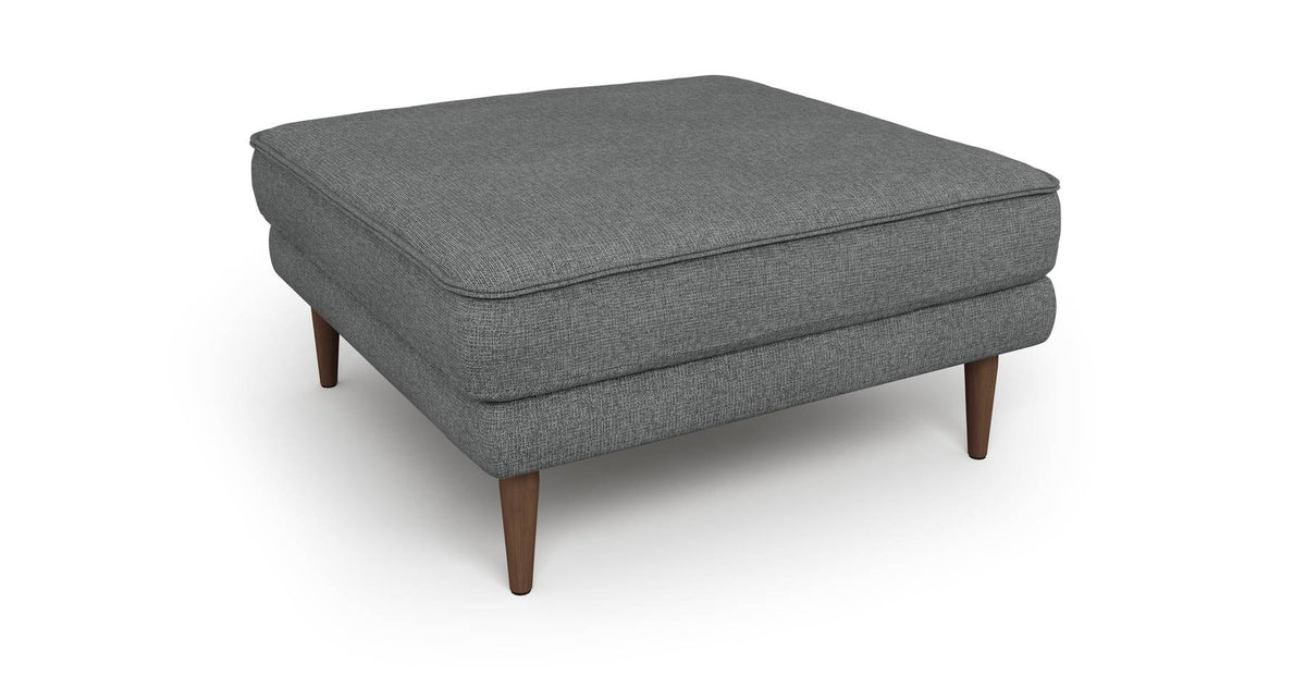 Klem Puf Ahşap Ayak - Keten