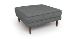 Klem Puf Ahşap Ayak - Keten