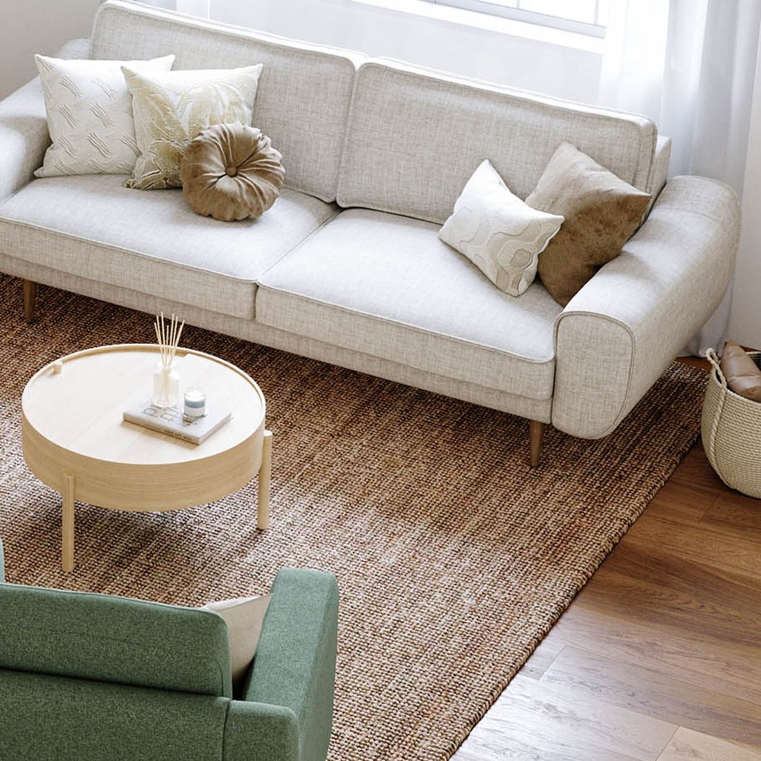 Kumaş: Keten - Renk: Çakıl - Normod