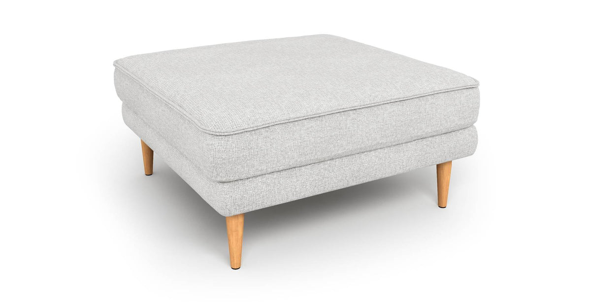 Klem Puf Ahşap Ayak - Keten