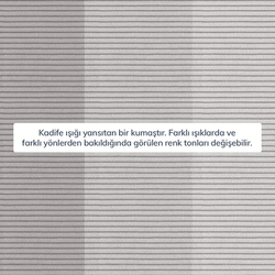 Kumaş: Fitilli Kadife - Renk: Gri - Normod