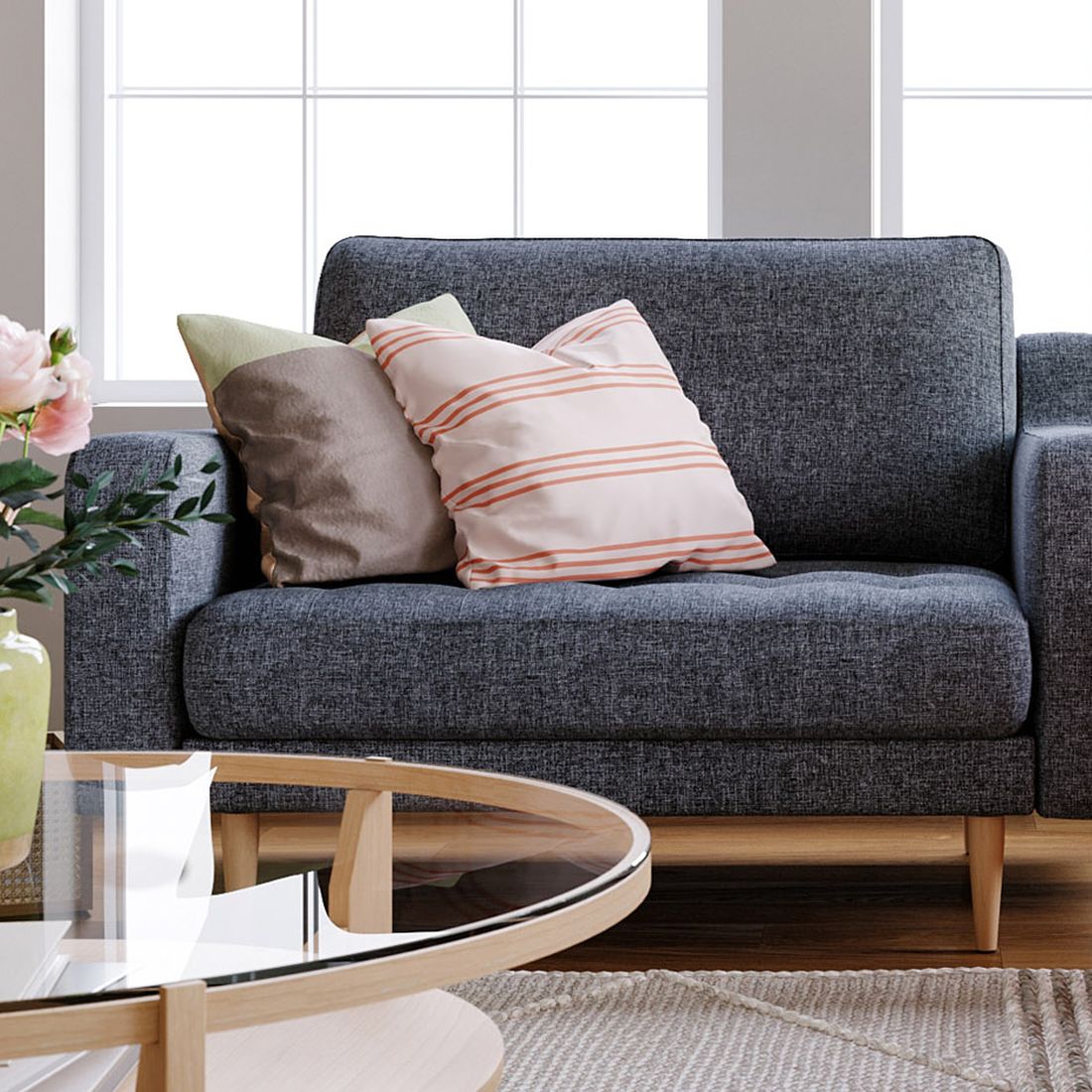 Kumaş: Keten - Renk: Havacı Mavi - Normod