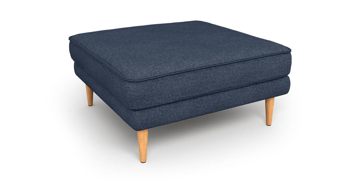 Klem Puf Ahşap Ayak - Keten