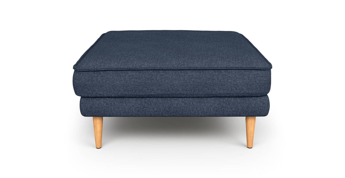 Klem Puf Ahşap Ayak - Keten