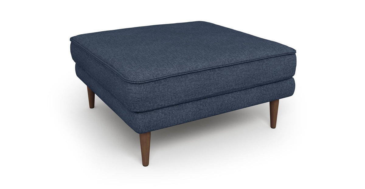 Klem Puf Ahşap Ayak - Keten