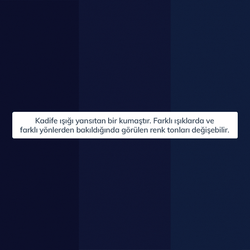 Kumaş: Kadife - Renk: Gece Mavisi - Normod