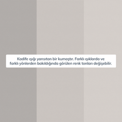 Kumaş: Kadife - Renk: Gri - Normod