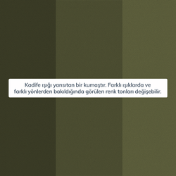 Kumaş: Kadife - Renk: Haki - Normod