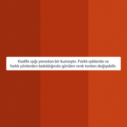 Kumaş: Kadife - Renk: Kiremit - Normod