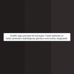 Kumaş: Kadife - Renk: Kül Gri