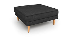 Klem Puf Ahşap Ayak - Keten