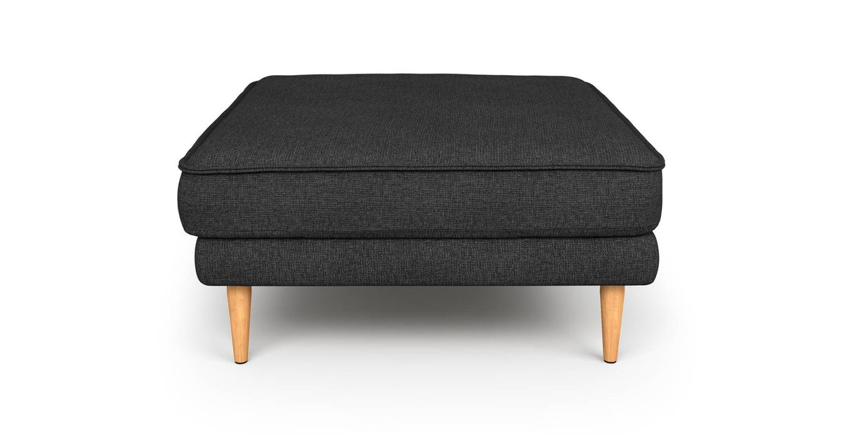 Klem Puf Ahşap Ayak - Keten