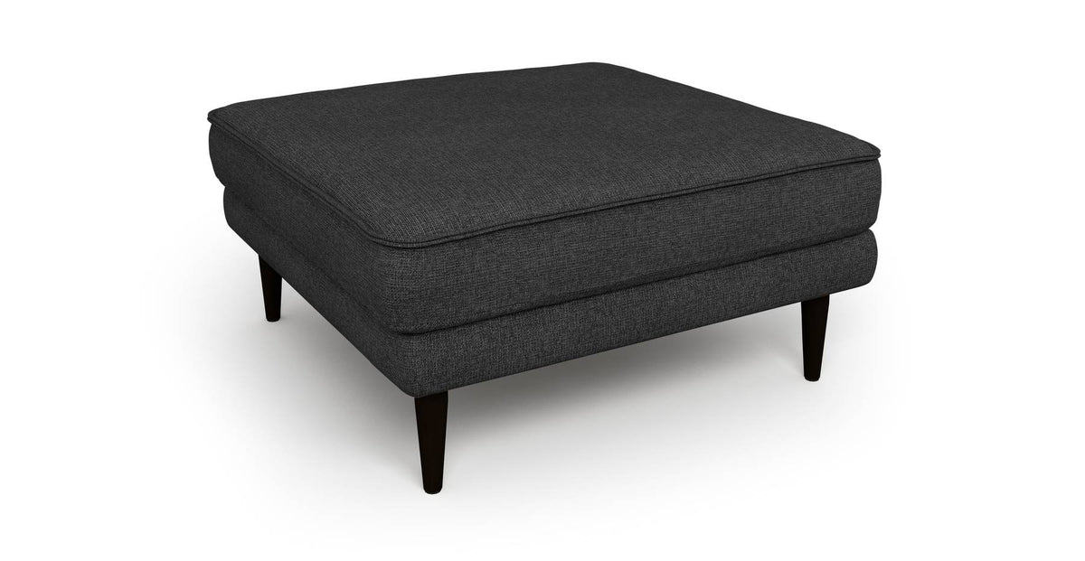 Klem Puf Ahşap Ayak - Keten