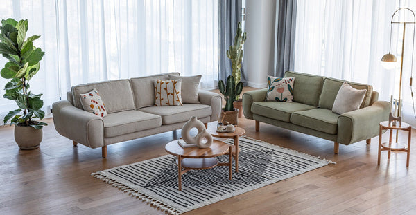 Klem Fildişi Sisli Yeşil Koltuk Takımı - Normod