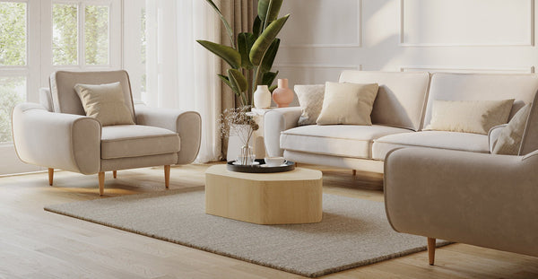 Klem Tekli Koltuk Ahşap Ayak - Kadife