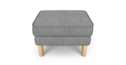 Klem Puf Small Silindir Ahşap Ayak - Keten