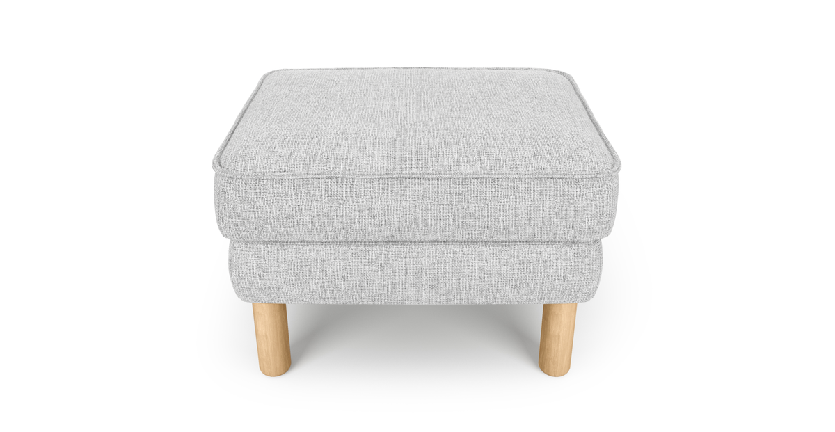 Klem Puf Small Silindir Ahşap Ayak - Keten