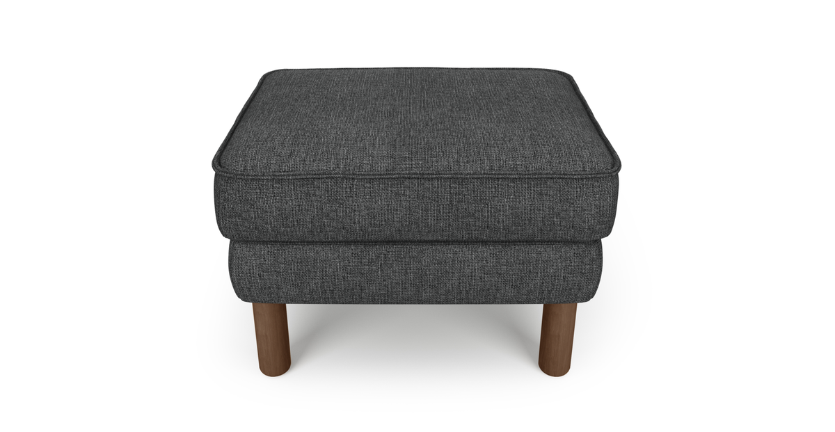 Klem Puf Small Silindir Ahşap Ayak - Keten