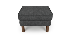 Klem Puf Small Silindir Ahşap Ayak - Keten