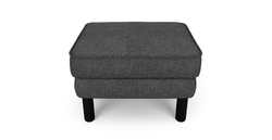 Klem Puf Small Silindir Ahşap Ayak - Keten