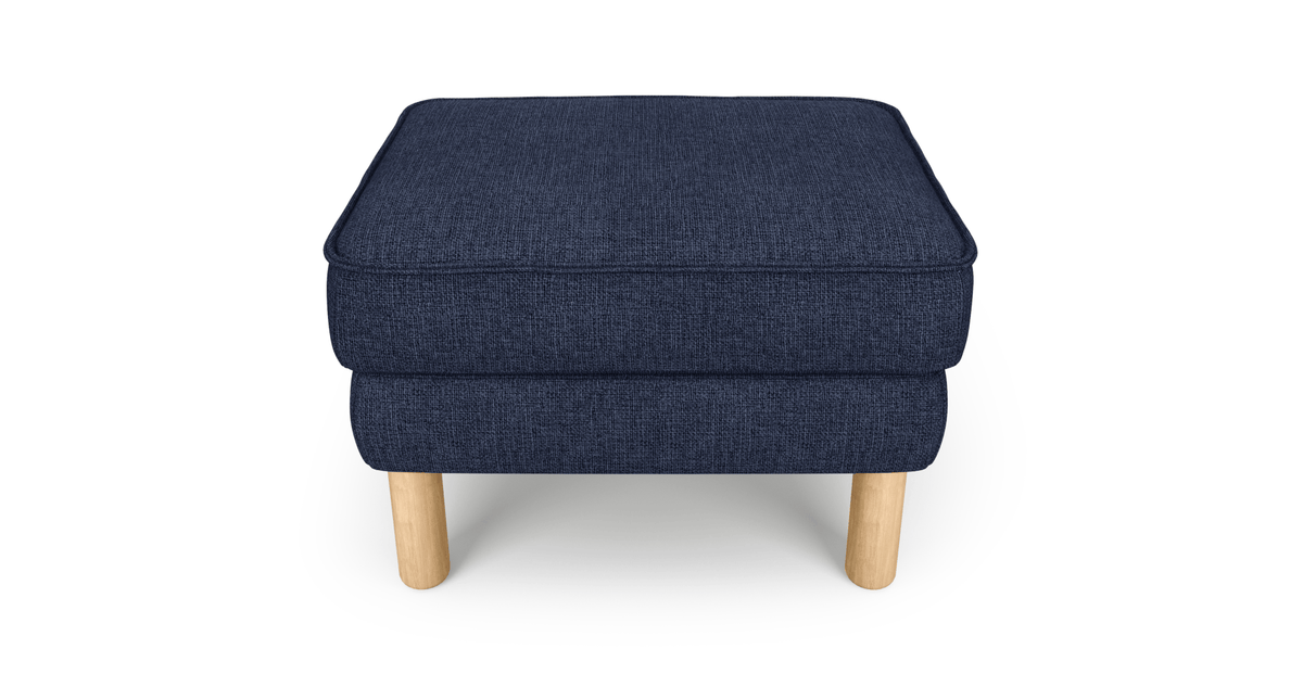 Klem Puf Small Silindir Ahşap Ayak - Keten