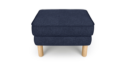 Klem Puf Small Silindir Ahşap Ayak - Keten