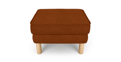 Klem Puf Small Silindir Ahşap Ayak - Keten