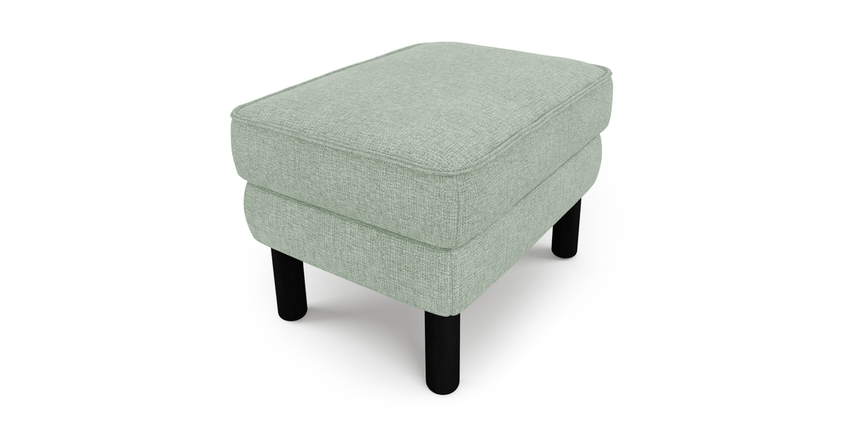 Klem Puf Small Silindir Ahşap Ayak - Keten