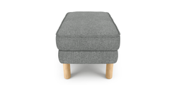 Klem Puf Small Silindir Ahşap Ayak - Keten