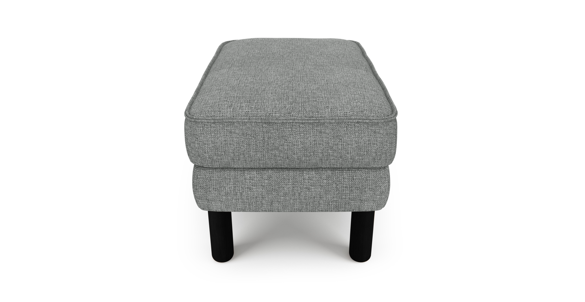 Klem Puf Small Silindir Ahşap Ayak - Keten