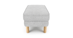 Klem Puf Small Silindir Ahşap Ayak - Keten