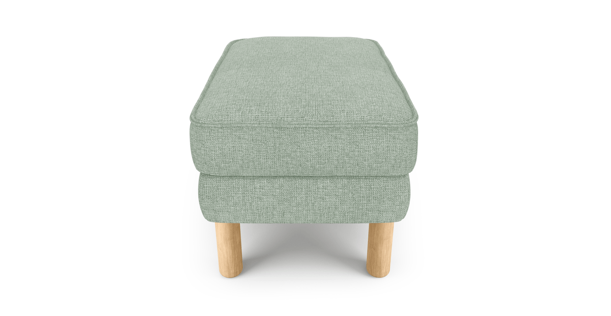 Klem Puf Small Silindir Ahşap Ayak - Keten