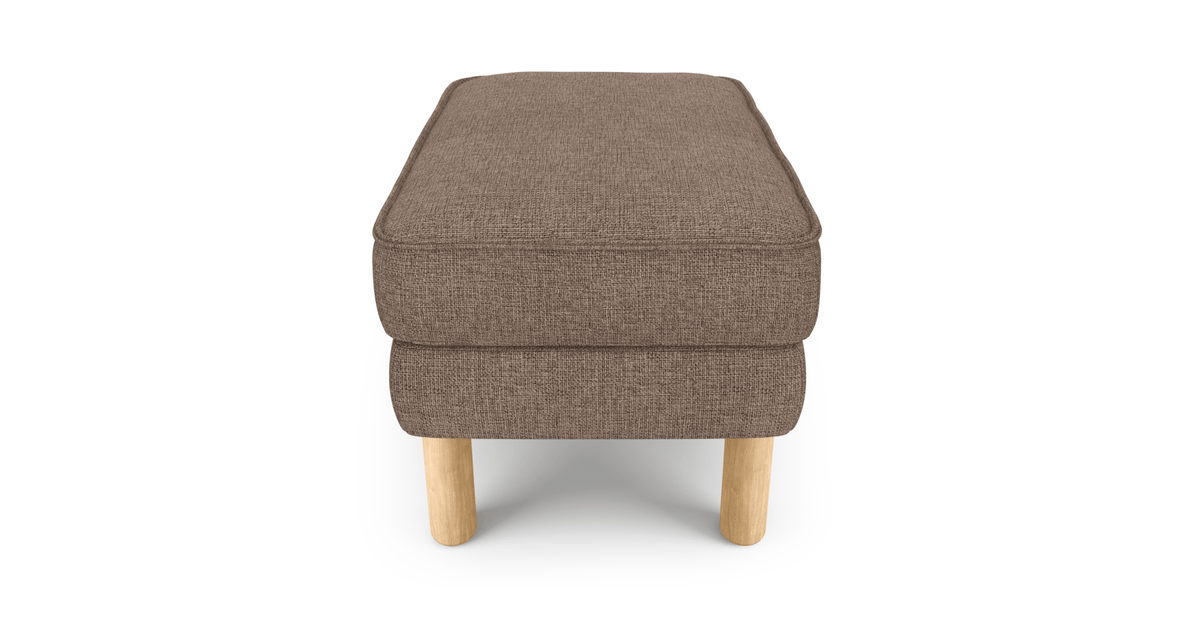 Klem Puf Small Silindir Ahşap Ayak - Keten