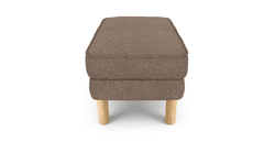 Klem Puf Small Silindir Ahşap Ayak - Keten