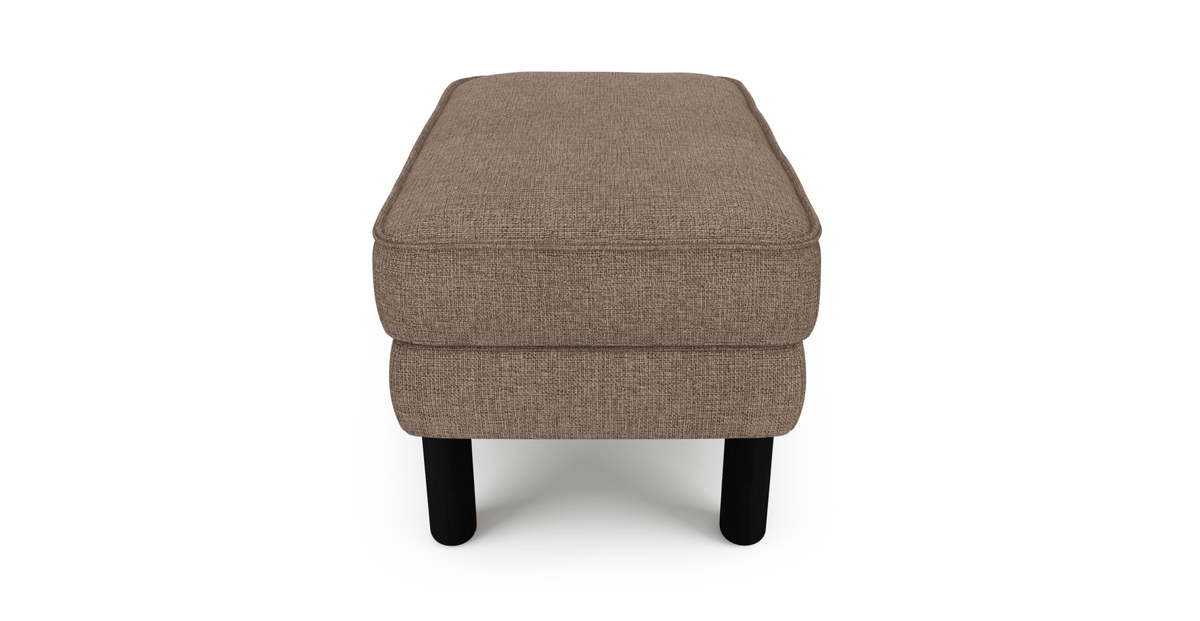 Klem Puf Small Silindir Ahşap Ayak - Keten