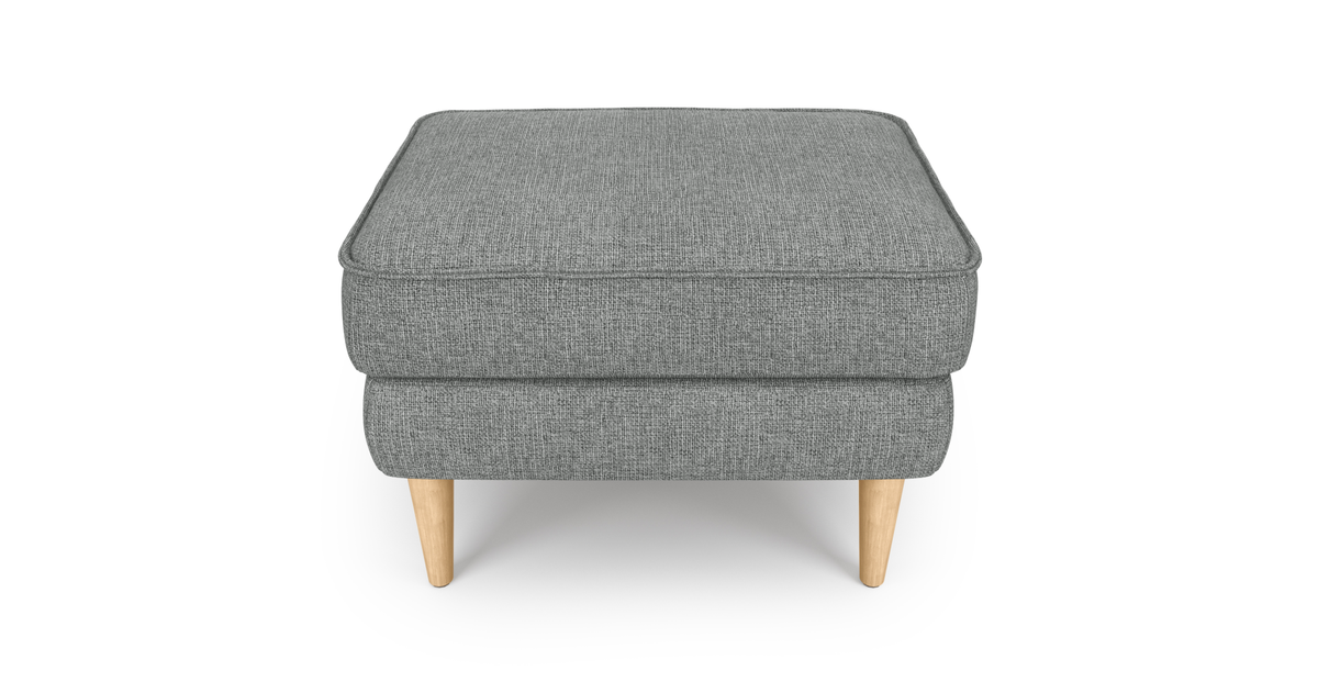 Klem Puf Small Ahşap Ayak - Keten