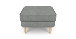 Klem Puf Small Ahşap Ayak - Keten