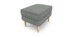 Klem Puf Small Ahşap Ayak - Keten