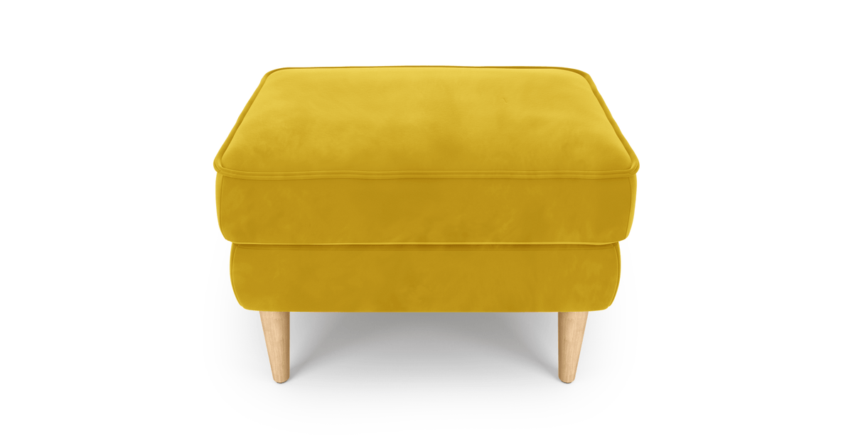 Klem Puf Small Ahşap Ayak - Kadife