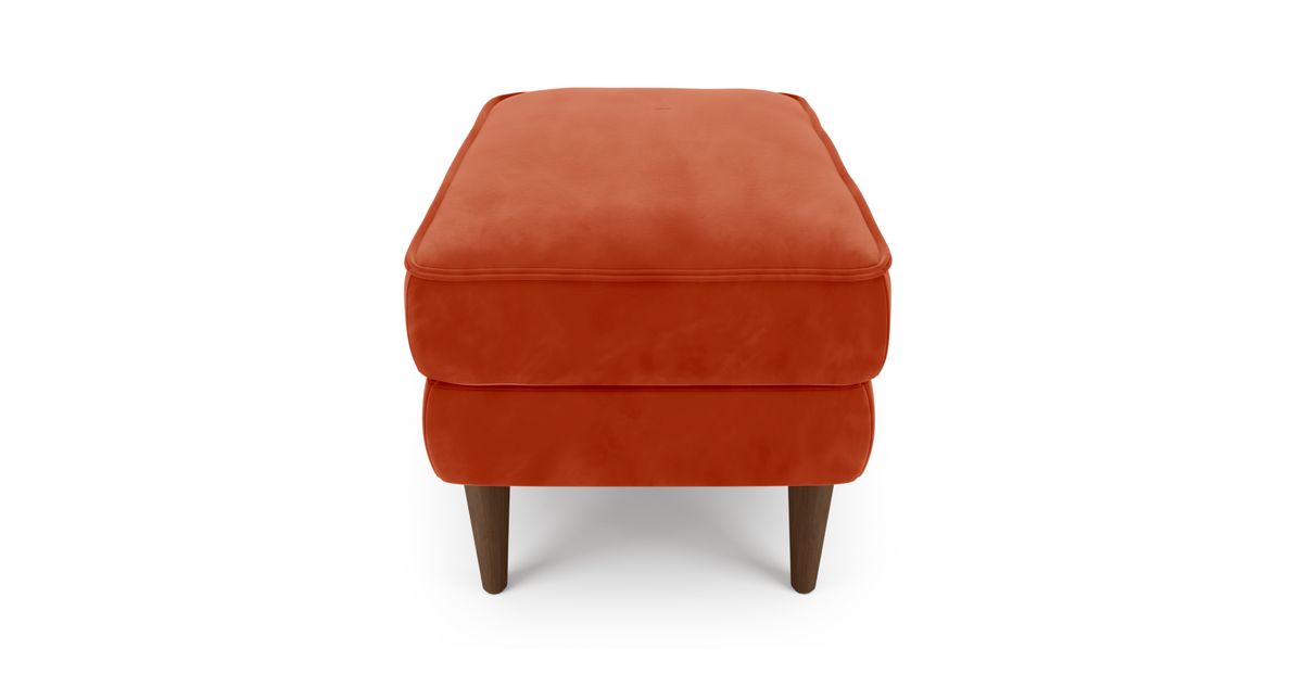 Klem Puf Small Ahşap Ayak - Kadife